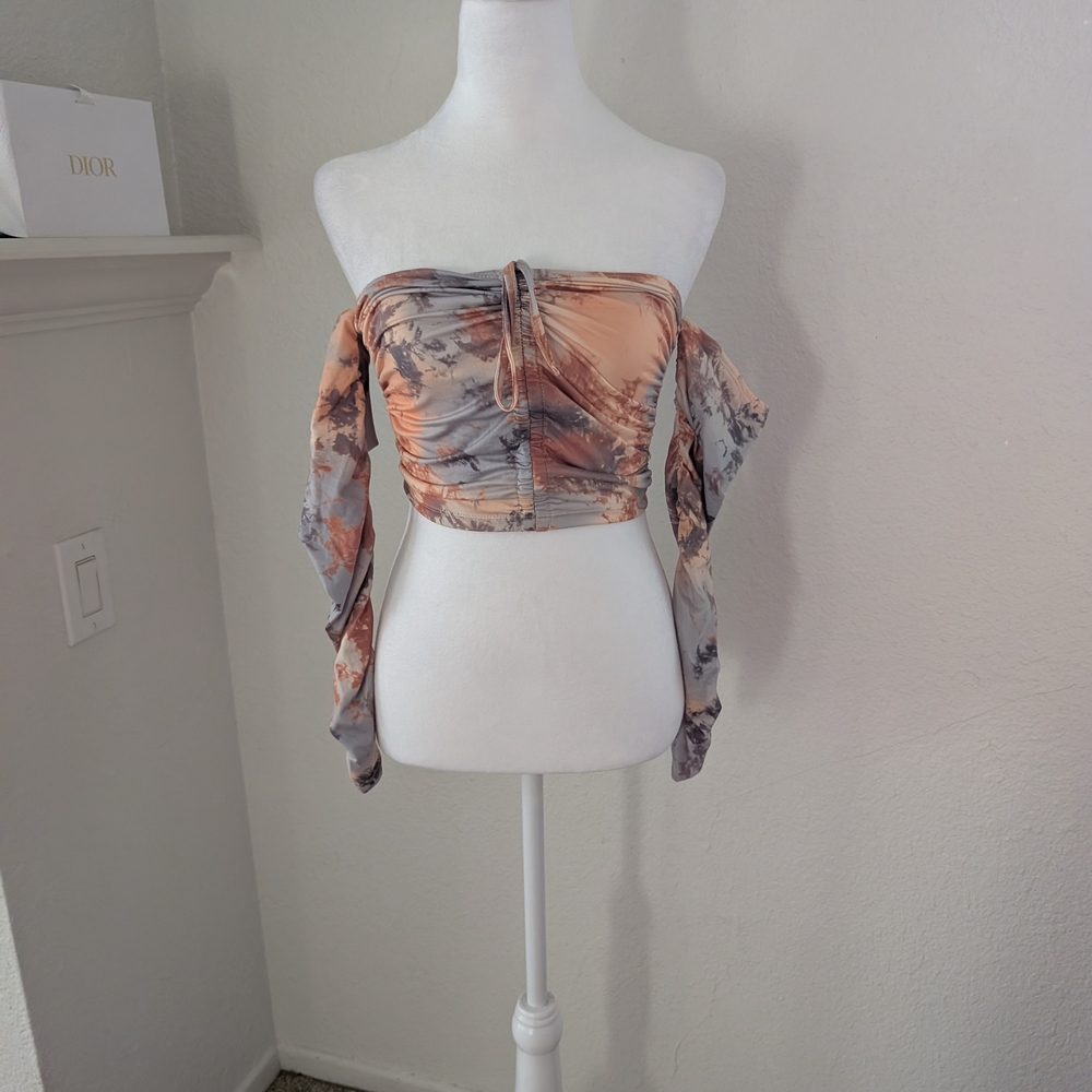 Elegant Off-Shoulder Floral Print Top
